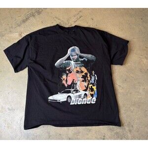 Sergio Calabasas Frank Ocean T-Shirt Mens Size L Blond Race Car Black